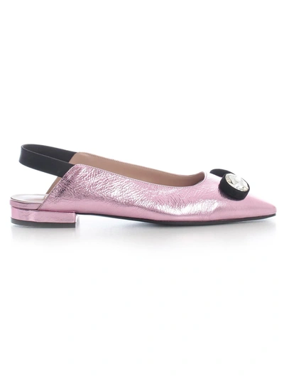 Shop Coliac Crystal Slingback Pumps In Pink