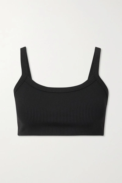 Year Of Ours Ribbed Stretch-jersey Sports Bra In Black