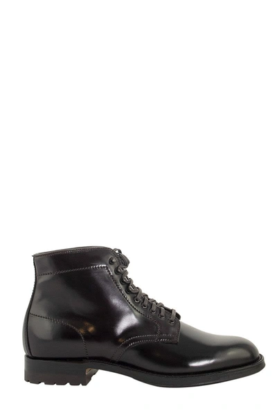 Shop Alden Shoe Company Alden Boot Cordovan Leather In Burgundy