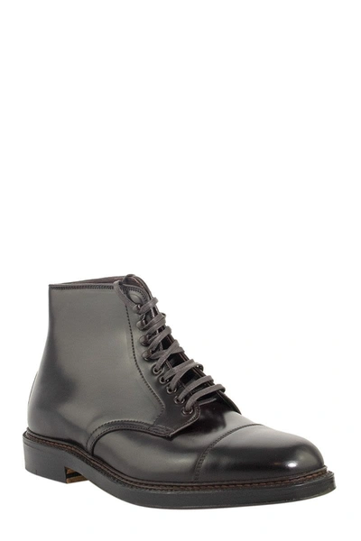 Shop Alden Shoe Company Alden Cordovan Boot Leather In Burgundy