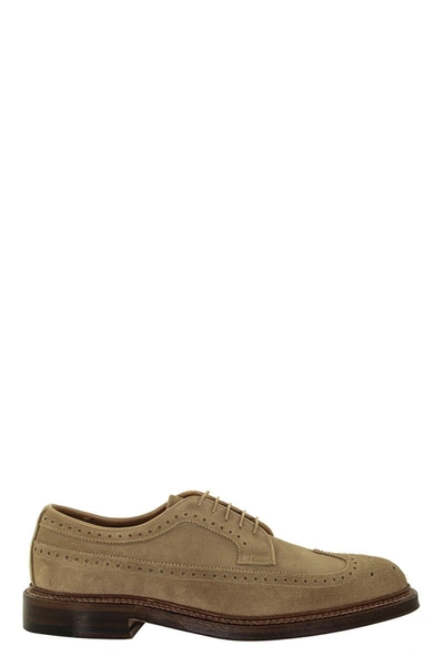 Shop Alden Shoe Company Alden Tan Suede Longwing In Honey