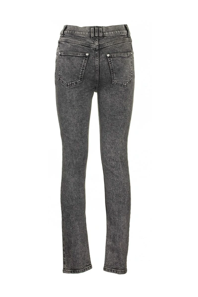 Shop Balmain Black Skinny Jeans Denim Cotton
