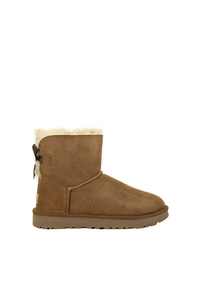 Shop Ugg Mini Bailey Bow Ii Chestnut Boots