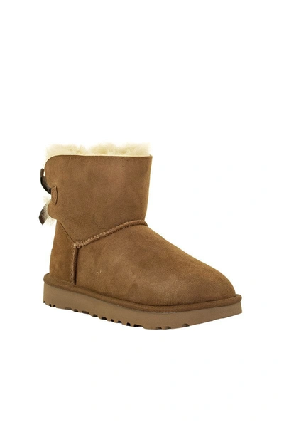 Shop Ugg Mini Bailey Bow Ii Chestnut Boots