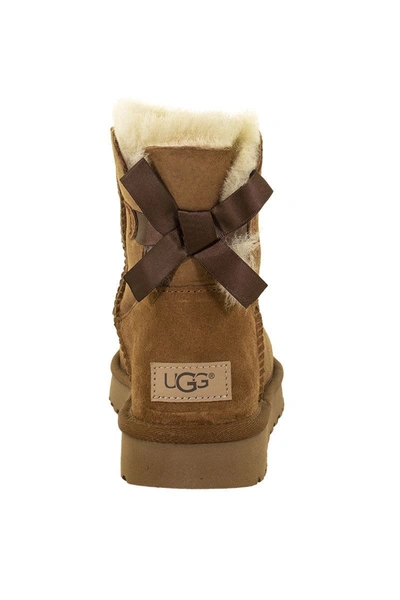 Shop Ugg Mini Bailey Bow Ii Chestnut Boots