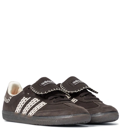 Ja pellet explosie Adidas Originals + Wales Bonner Samba Crochet-trimmed Suede And Leather  Sneakers In Black | ModeSens