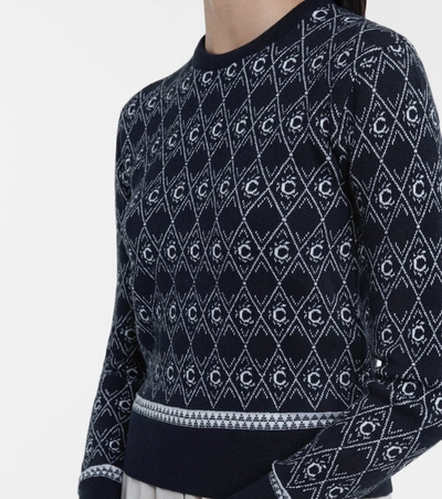 Shop Chloé Wool-blend Sweater In Blue