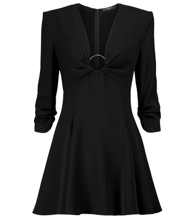 Shop Versace Embellished Minidress In Black
