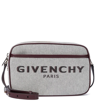 Shop Givenchy Bond Small Jacquard Canvas Camera Bag In Beige