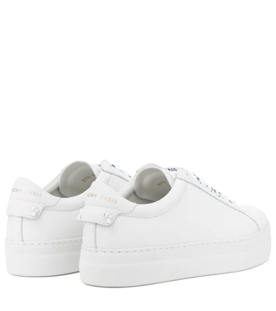 Shop Givenchy Urban Street Leather Sneakers In White