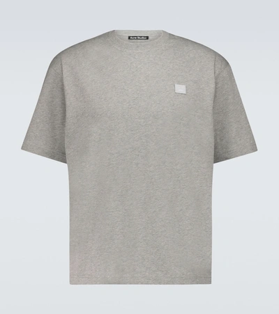 Shop Acne Studios Short-sleeved Cotton T-shirt In Grey