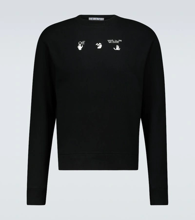 Shop Off-white Peace Worldwide Crewneck Sweatshirt In Black