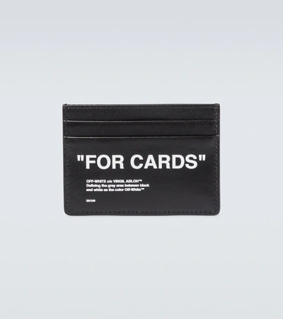 Shop Off-white Quote Card Holder In Black