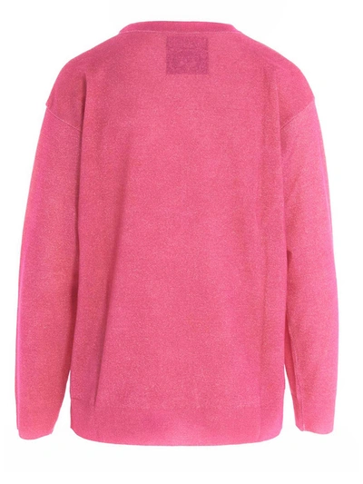 Shop Moschino Cake Teddy Bear Pullover In Fuchsia