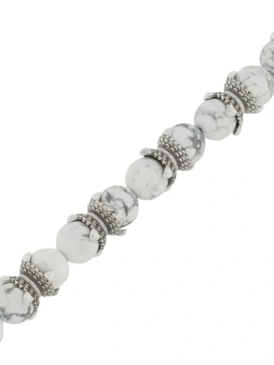 Shop Emanuele Bicocchi Beaded Bracelet In Silver