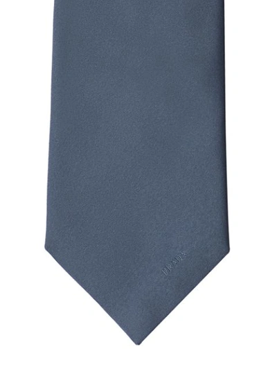 Shop Prada Satin Tie In Blue