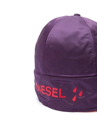 Shop Diesel Cifur Aviator Baseball Cap In Purple