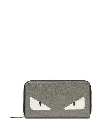 Shop Fendi Bag Bugs Continental Wallet In Grey