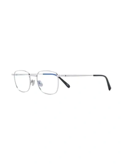 Shop Brioni Br0045o Square-frame Glasses In Silver