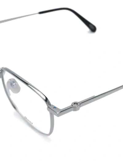 Shop Brioni Br0045o Square-frame Glasses In Silver
