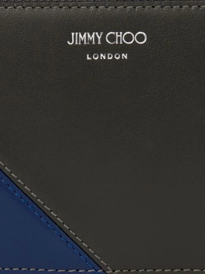 Shop Jimmy Choo Kress Zip Leather Wallet In Green