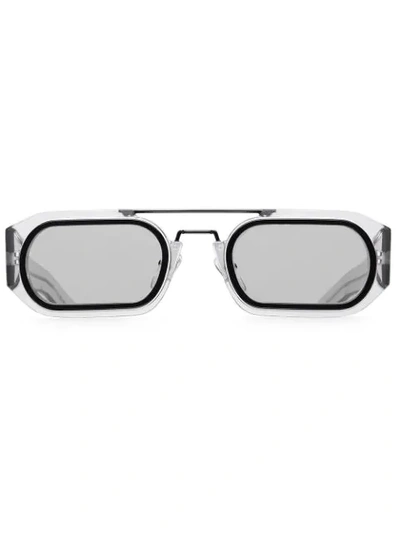Shop Prada Runway Sunglasses In Grey