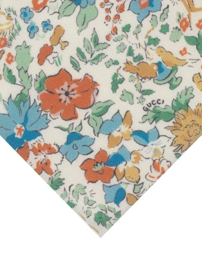 Shop Gucci Liberty Floral Organic-silk Tie In White