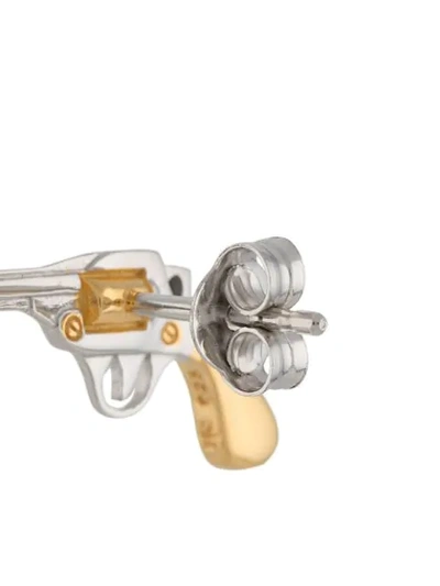 True Rocks Pistol Stud Single Earring In Silver