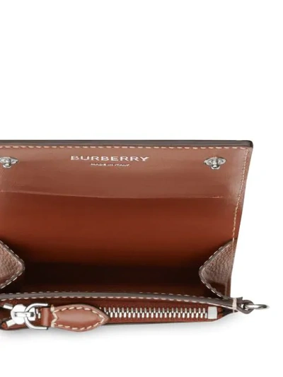 Shop Burberry Small Strap Wallet In Brown