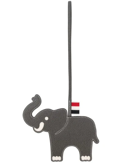 Shop Thom Browne Elephant Bag Charm In Grey