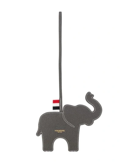 Shop Thom Browne Elephant Bag Charm In Grey