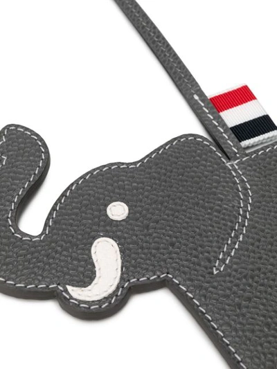 Shop Thom Browne Elephant Bag Charm In Grey