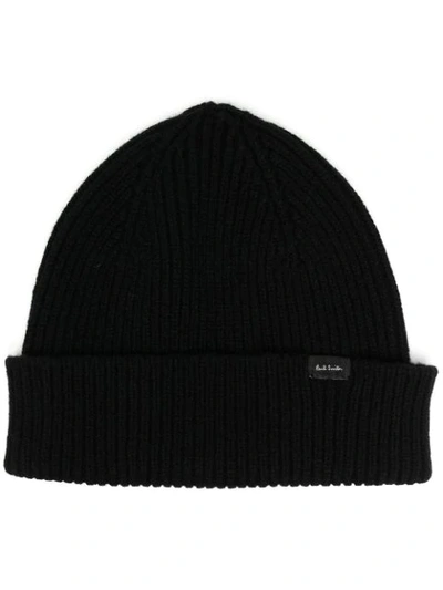 Shop Paul Smith Cashmere Wool Beanie In Black