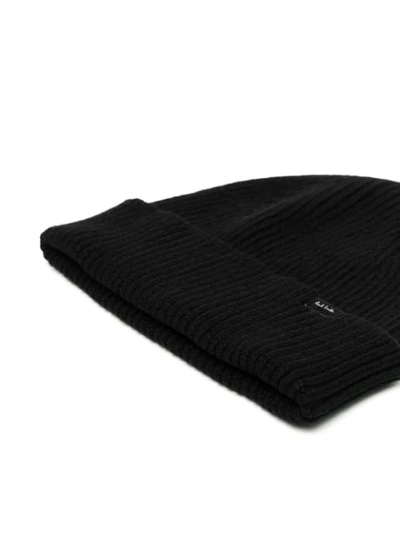 Shop Paul Smith Cashmere Wool Beanie In Black