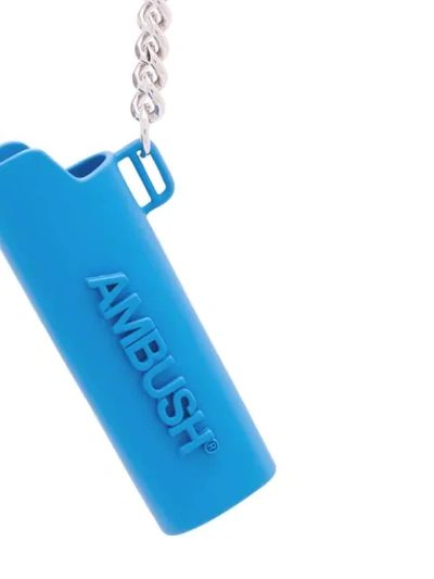 Shop Ambush Logo Charm Keyring In Blue