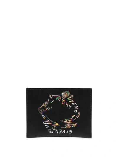 Shop Givenchy Logo Print Card Holder In Black