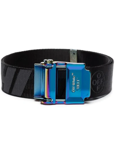 Shop Off-white Industrial Webbed Belt In Black