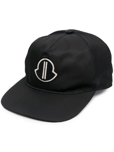 Shop Rick Owens Logo-patch Baseball Cap In Black