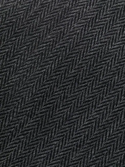 Shop Kiton Herringbone Tie In Grey