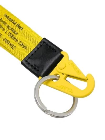 Shop Off-white 2.0 Industrial Neck Keychain In Yellow