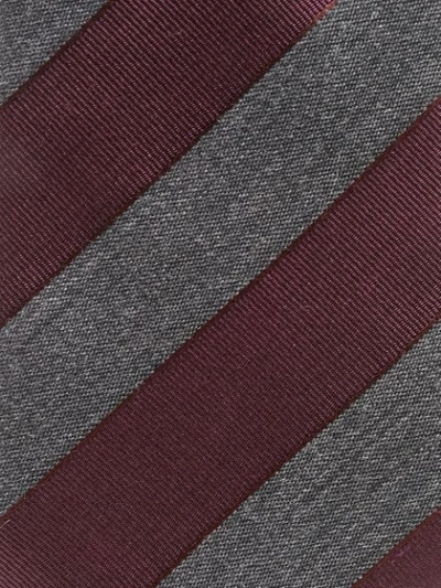 Shop Brunello Cucinelli Stripe Tie In Grey