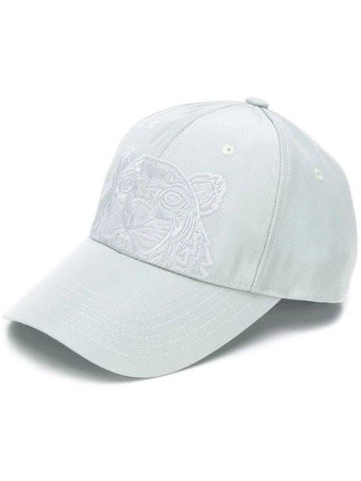 Shop Kenzo Tiger Embroidered Baseball Cap In Green