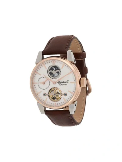 Shop Ingersoll Watches The Swing 45mm Watch In Brown