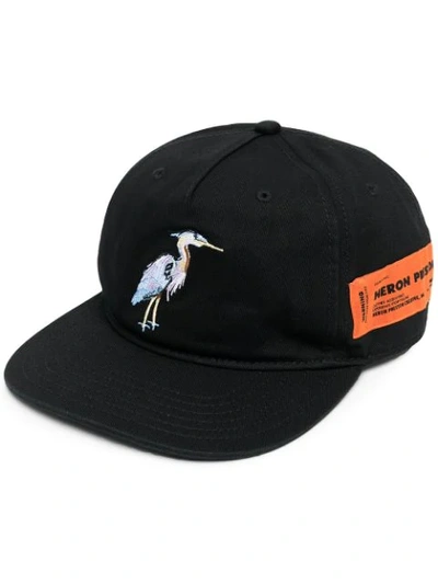 Shop Heron Preston Logo-patch Baseball Cap In Black