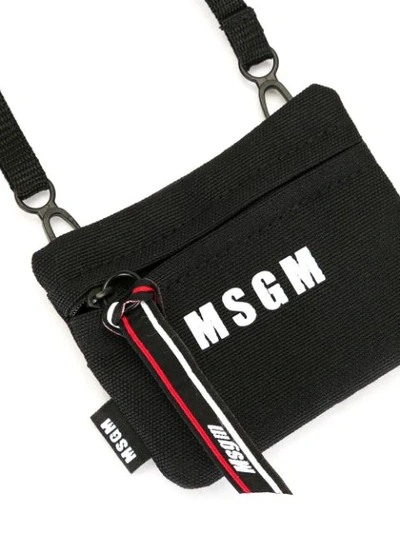 Shop Msgm Logo-print Lanyard Wallet In 99
