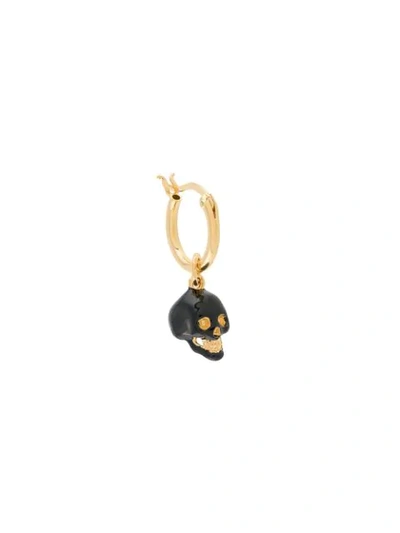 Shop True Rocks Skull Hoop Single Earring In Gold