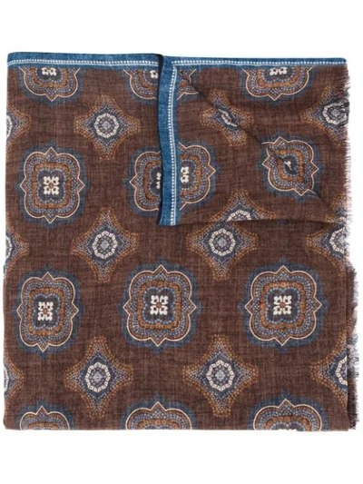 Shop Lady Anne Medallion Print Scarf In Blue