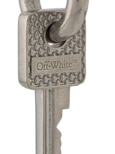 Shop Off-white Key-shaped Earring In Silver
