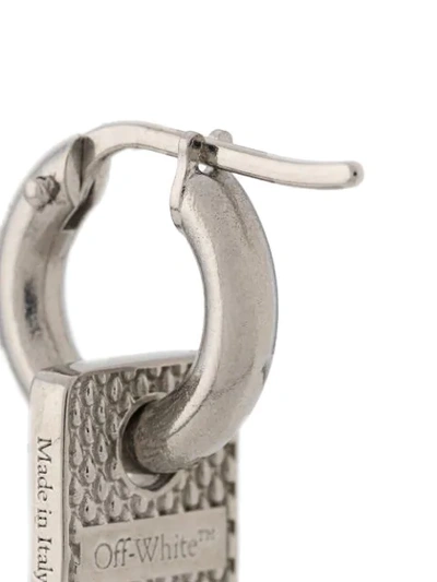 Shop Off-white Key-shaped Earring In Silver