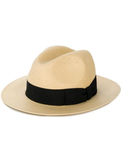 Shop Dolce & Gabbana Panama Style Hat In Neutrals